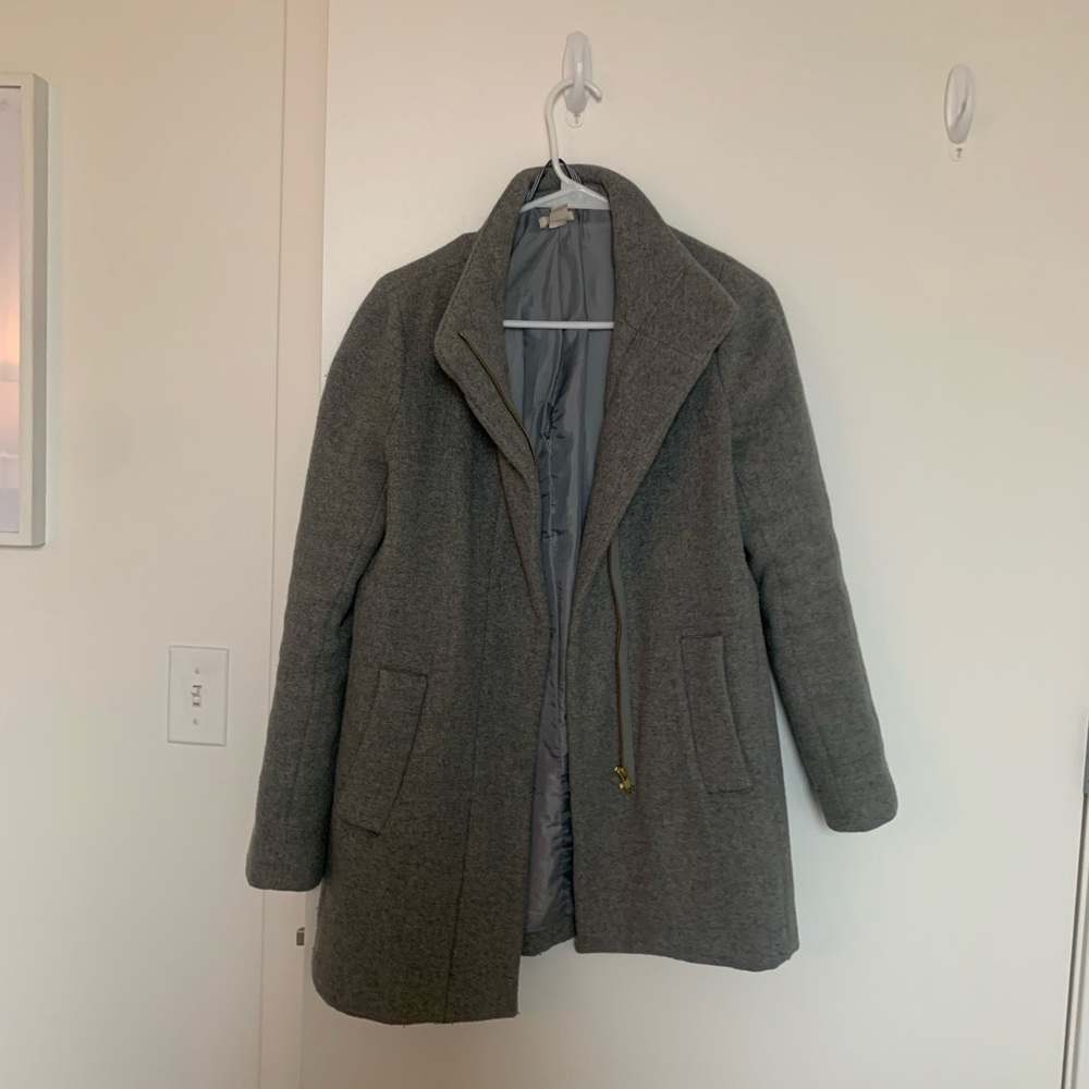 JCrew gray cocoon coat